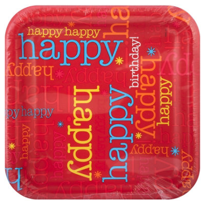 Lots Of Happy 9 Sq Plate - EA - Image 1