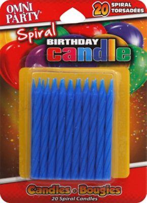 Omni Candle Spiral Blue - 20 Count - Image 2