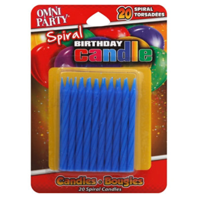 Omni Candle Spiral Blue - 20 Count - Image 1