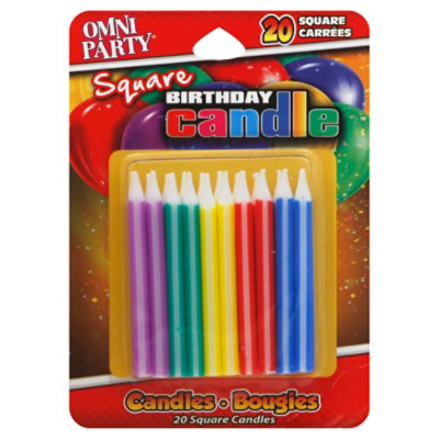 Omni Candle Birthday Square - 20 Count - Image 1