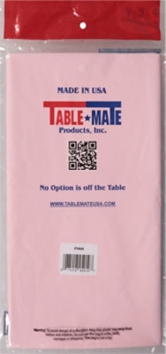 Table Mate Party Expressions Pink Plastic Tablecover 54 x 108 In - Each - Image 3
