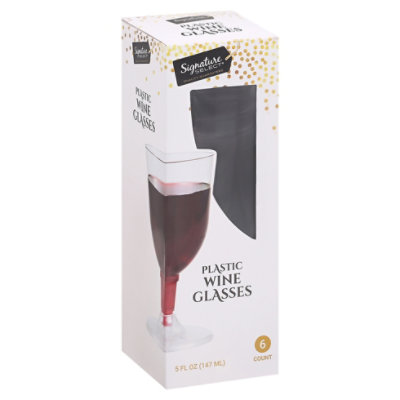 Signature SELECT 5 Oz Clear Wine Glass - 6 Count - Image 1