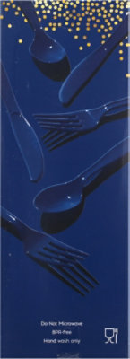 Signature SELECT Assorted Navy Blue Cutlery - 24 Count - Image 5