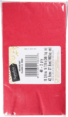 Signature SELECT Red Dinner Napkins - 40 Count - Image 5