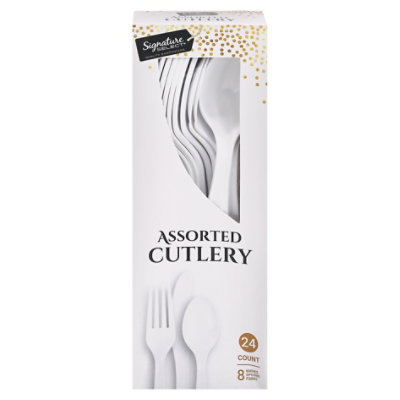 Signature SELECT White Assorted Cutlery - 24 Count - Image 4