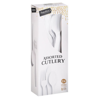 Signature SELECT White Assorted Cutlery - 24 Count - Image 1