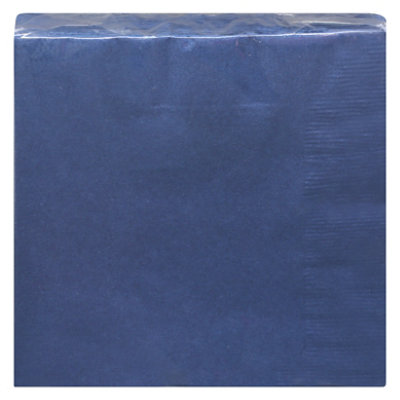 Signature SELECT Navy Blue Beverage Napkins - 40 Count - Image 4