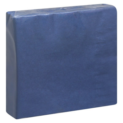 Signature SELECT Navy Blue Beverage Napkins - 40 Count - Image 1