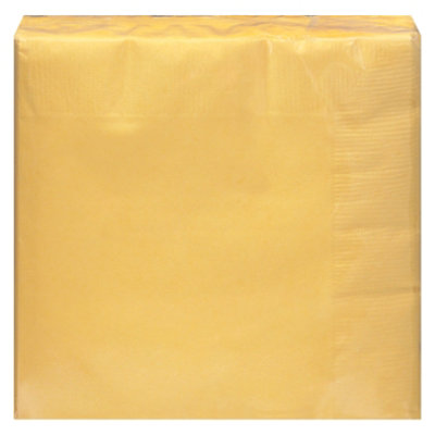Signature SELECT Soft Yellow Beverage Napkins - 40 Count - Image 4