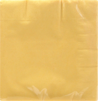 Signature SELECT Soft Yellow Beverage Napkins - 40 Count - Image 2