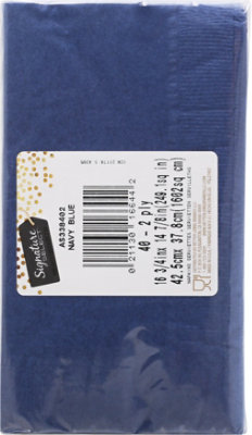 Signature SELECT Navy Blue Dinner Napkins - 40 Count - Image 5
