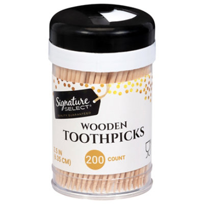Signature Select Toothpicks Natural - 200 Count - Image 1