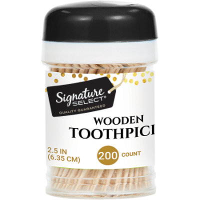 Signature Select Toothpicks Natural - 200 Count - Image 1