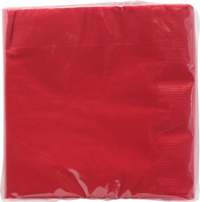 Signature SELECT Red Beverage Napkins - 40 Count - Image 2