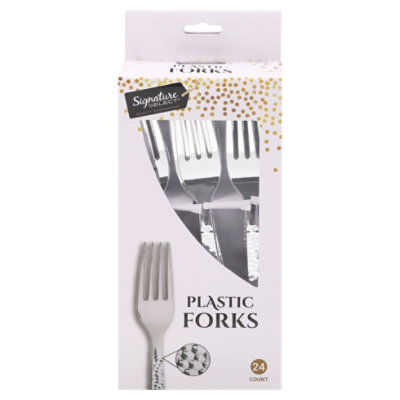 Signature Select Forks Hammered Silver - 24 Count - Image 4