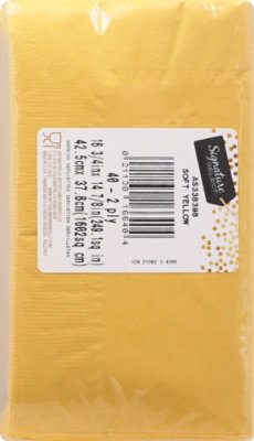 Signature SELECT Yellow Dinner Napkins 40 Count - Each - Image 5