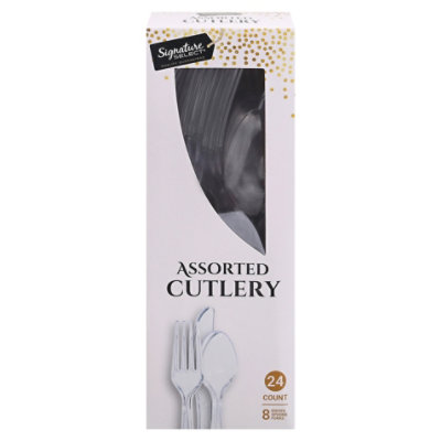 Signature Select Assorted Clear Cutlery - 24 Count - Image 4