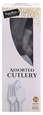 Signature SELECT Clear Assorted Cutlery - 24 Count - Image 1