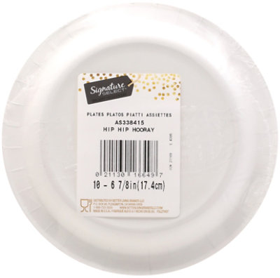 Signature Select Hip Hip Hooray Lunch Plate - 10 Count - Image 5