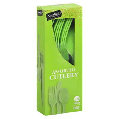 Signature Select Assorted Fresh Green Cutlery - 24 Count - Image 1