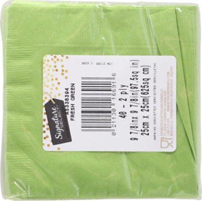 Signature Select Beverage Napkins Fresh Green - 40 Count - Image 5