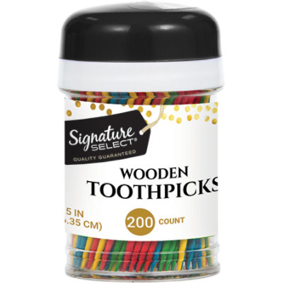 Signature Select Toothpicks Multicolored - 200 Count - Image 1