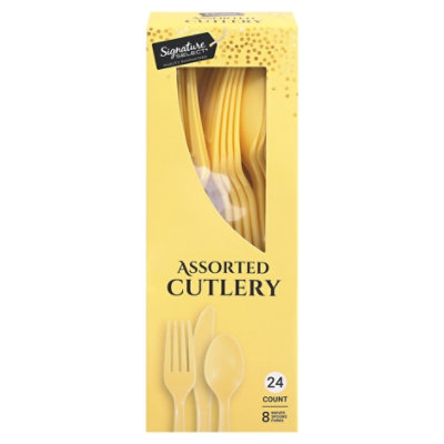 Signature Select Assorted Yellow Cutlery - 24 Count - Image 4