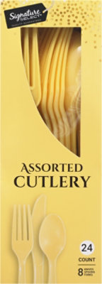 Signature SELECT Assorted Yellow Cutlery - 24 Count - Image 2