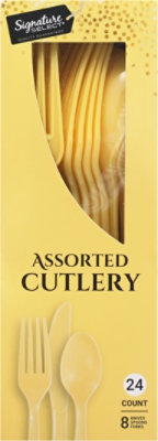 Signature Select Assorted Yellow Cutlery - 24 Count - Image 2