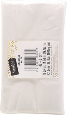 Signature SELECT White Dinner Napkins - 40 Count - Image 5
