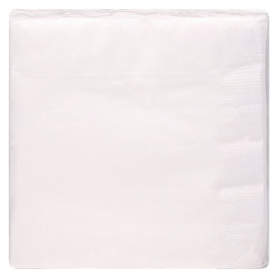 Signature SELECT White Beverage Napkins - 40 Count - Image 1
