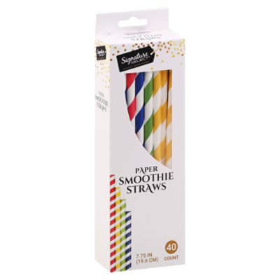 Signature Select Straws Striped Paper - 40 Count - Image 1