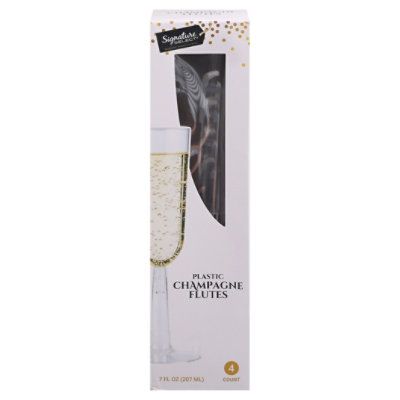 Signature Select Champagne Flutes Clear 7 Fl. Oz. - 4 Count - Image 2