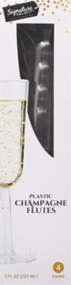 Signature Select Champagne Flutes Clear 7 Fl. Oz. - 4 Count - Image 2