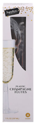 Signature Select Champagne Flutes Clear 7 Fl. Oz. - 4 Count - Image 1