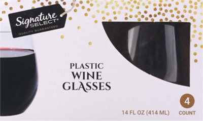 Signature Select Clear Stemless Wine Glass 14 Fl. Oz. - 4 Count - Image 2