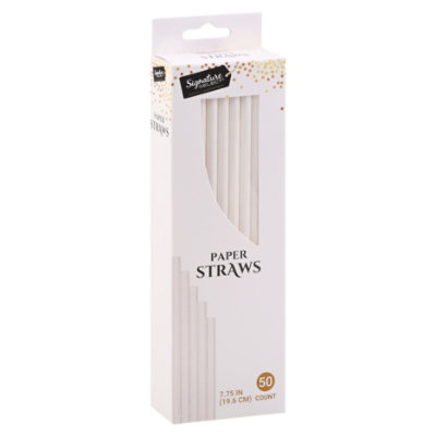 Signature Select Straws White Paper - 50 Count - Image 1