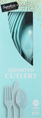 Signature SELECT Spa Blue Cutlery 24 Count - Each - Image 2