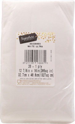 Signature Select Dinner Napkins White Ultra - 20 Count - Image 5