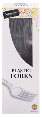 Signature Select Clear Forks - 24 Count - Image 1