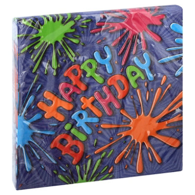 Ag Bday Splat Lunch Napkins - EA - Image 1