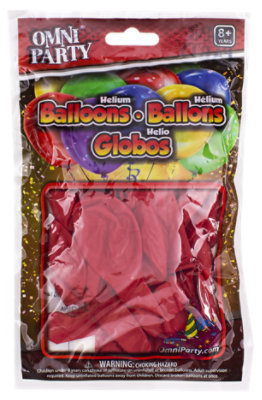 Omni Glow Balloons Red 9 Inches - 18 Count - Image 1