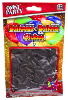 Omni Balloons Black 9 Inches - 18 Count - Image 1