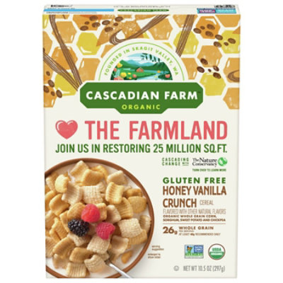 Cascadian Farm - Organic Honey Vanilla Crunch Cereal, 10.5 oz (Pack of 12) - Image 1