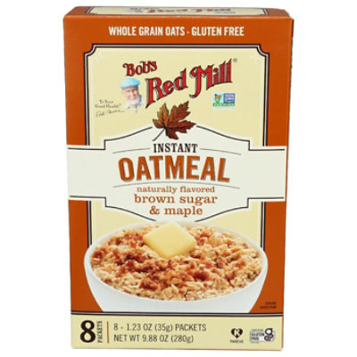 Bob's Red Mill - Instant Oatmeal Gluten Free Brown Sugar & Maple, 9.87 oz (Pack of 4) - Image 1