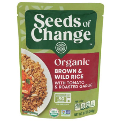 Seeds Of Change - Organic Rice Wild & Brown with Tomato & Roasted Garlic, 8.5 Oz (Pack of 12) - Image 1