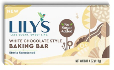 Lilys - White Chocolate Style Baking Bar, 4 oz (Pack of 12) - Image 1