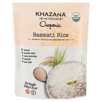 Khazana - Organic Rice Basmati Ready to Eat, 8.81 Oz (Pack Of 6) - Image 1