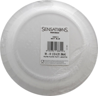 Sensations Navy Blue Dinner Plates - 10 Count - Image 3