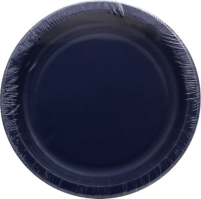 Sensations Navy Blue Dinner Plates - 10 Count - Image 2